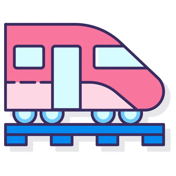 Icône Transport Ferroviaire Ferroviaire — Image vectorielle