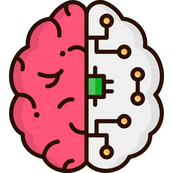 Neurologie Cérébrale Neurologie Science Icône — Image vectorielle