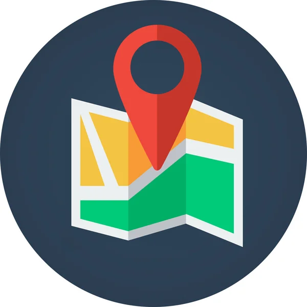 Direction Gps Location Icon Flat Style — стоковый вектор