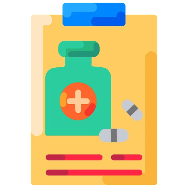 Inteligencia Artificial Icono Gestión Medicamentos Estilo Plano — Vector de stock