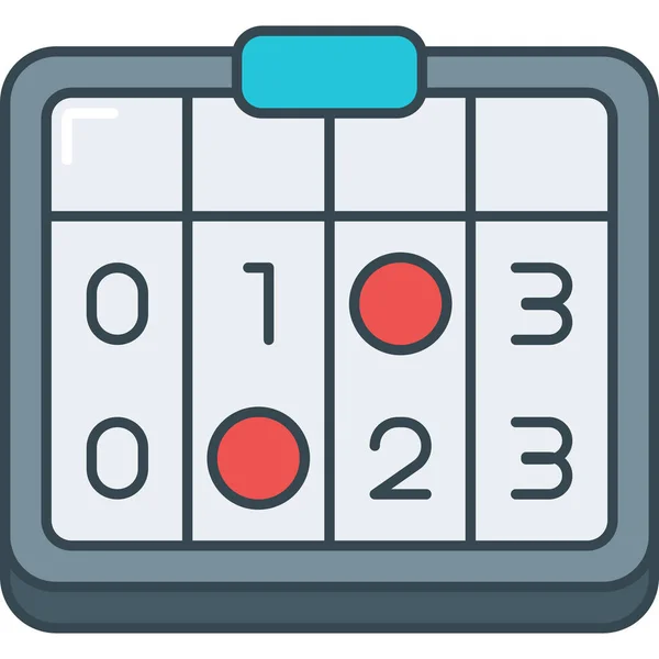 Answer Number Numbers Icon Filled Outline Style — Stock Vector