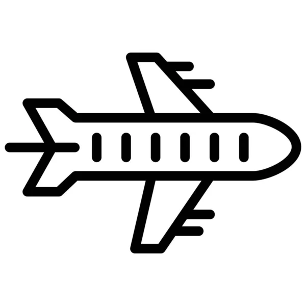 Uçak Uçak Kargo Simgesi Taslak Biçiminde — Stok Vektör