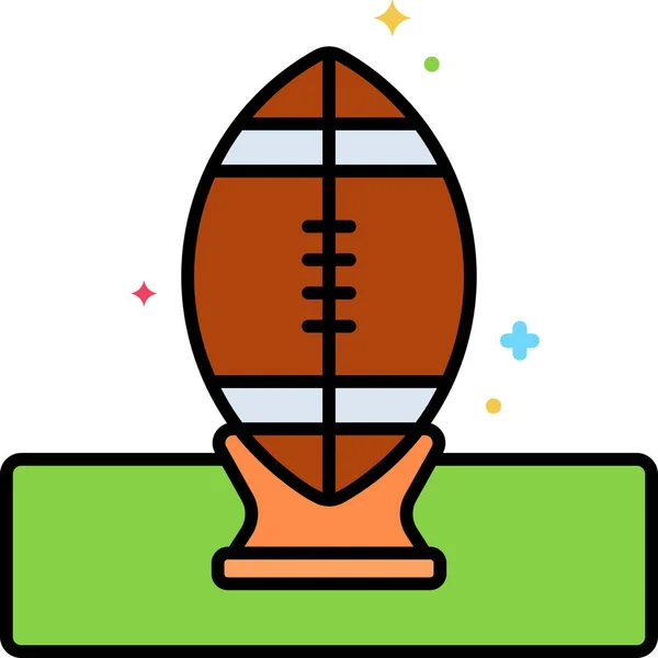 Icône Coup Envoi Ballon Football Américain — Image vectorielle