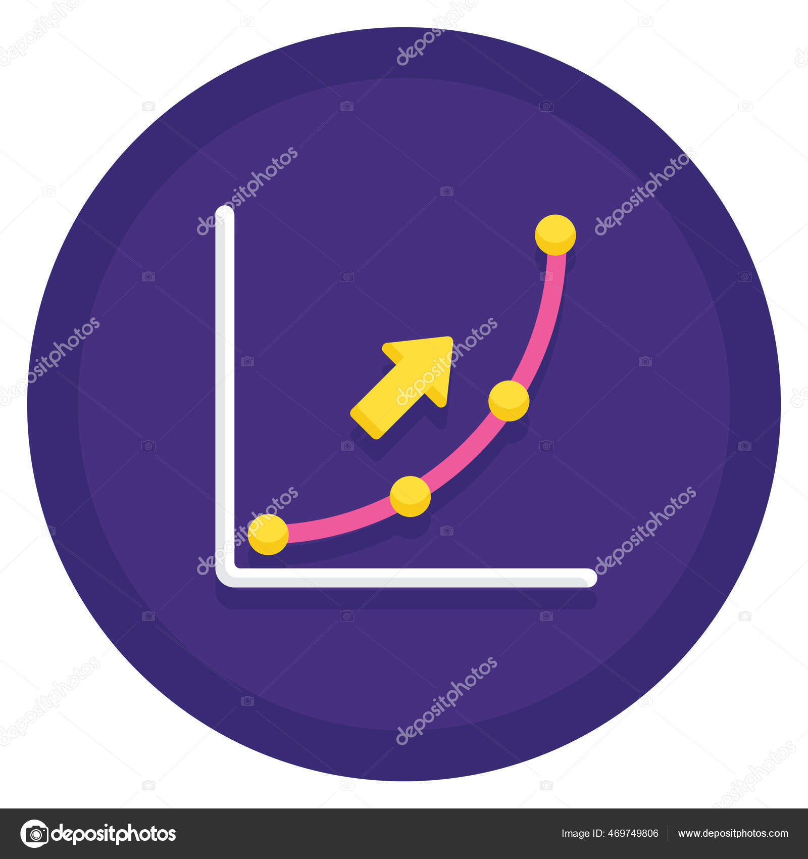 Chart Diagram Graph Icon Badge Style Stock Vector by ©iconfinder 469749806