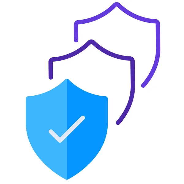 Firewall Internet Security Protection Icon Flachen Stil — Stockvektor