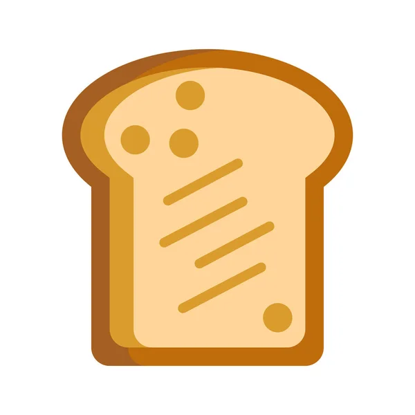 Bread Toast Flat Icon Flat Style — Stock Vector