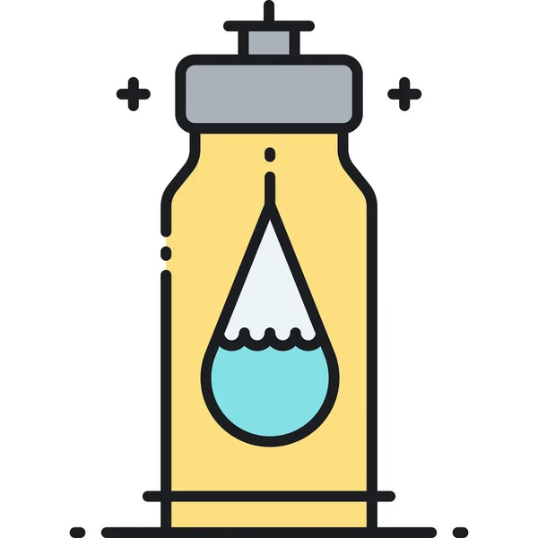 Bottle Hydration Water Icon Filled Outline Style — Stock Vector