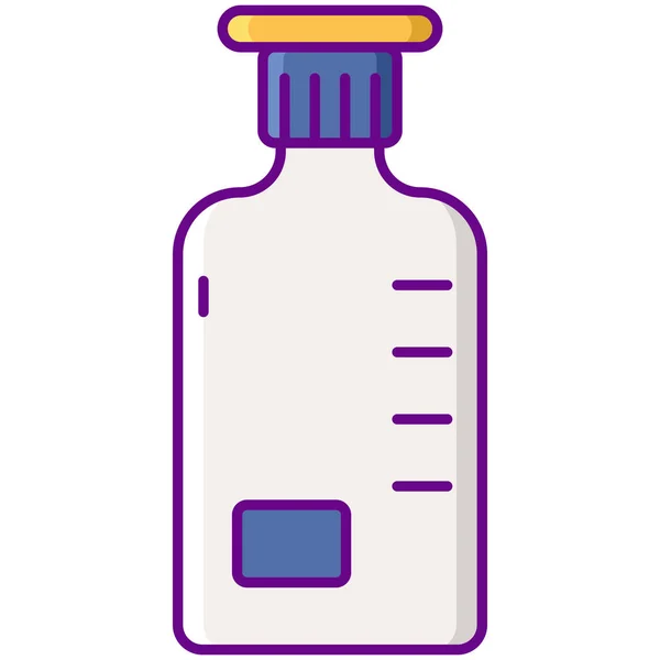 Bottle Laboratory Reagent Icon Filled Outline Style — Wektor stockowy