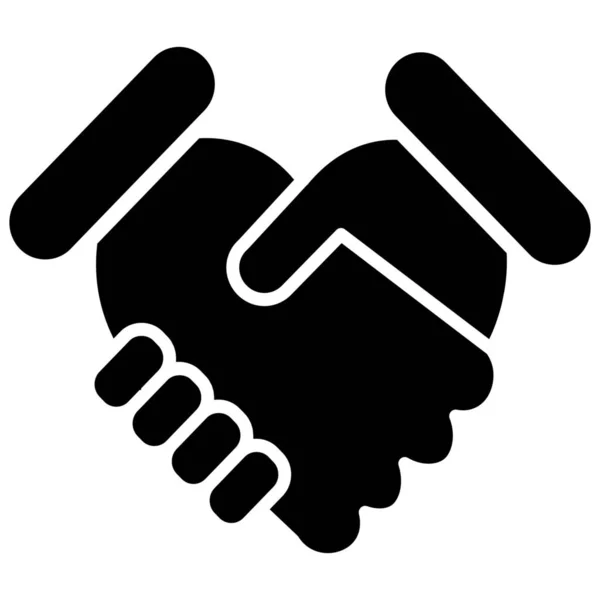 Συμφωνία Συνεργασίας Συμφωνία Εικονίδιο Συμφωνία Στέρεο Στυλ — Διανυσματικό Αρχείο