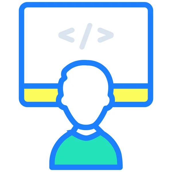 Coding Developer Development Icon Marketing Seo Category — Stock Vector