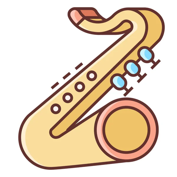 Instrumento Jazz Música Icono — Vector de stock