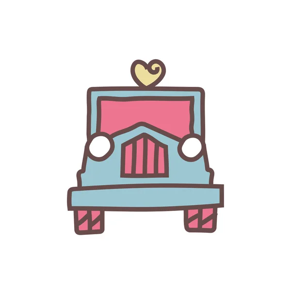 Icono Transporte Servicio Coche Estilo Contorno Lleno — Vector de stock