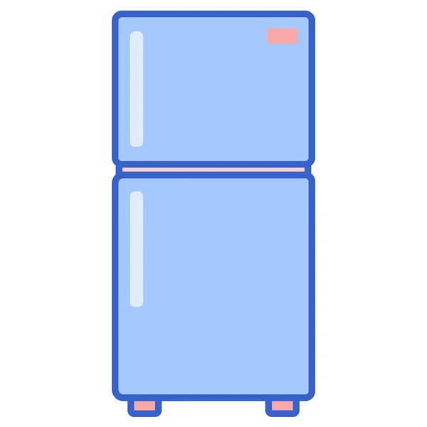 Ψυγείο Ψυγείο Icebox Ψυγείο Εικονίδιο Στυλ Γεμάτο Περίγραμμα — Διανυσματικό Αρχείο