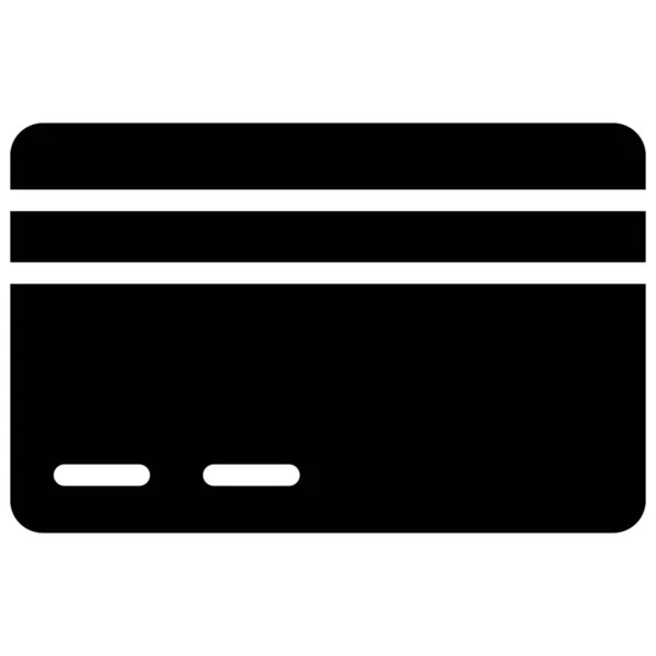 信用卡支付卡交易图标风格坚实 — 图库矢量图片