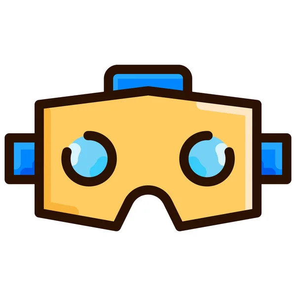 Juego Gafas Realidad Virtual Icono — Vector de stock