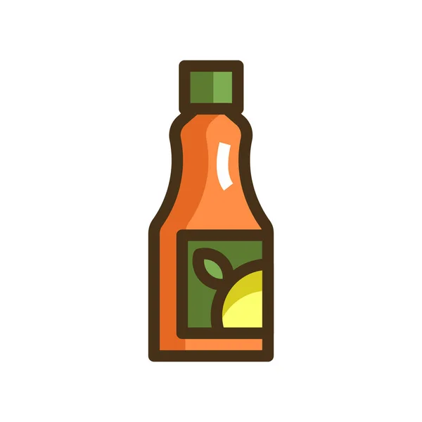 Icono Concentrado Del Esquema Lleno Jugo Estilo Esquema Lleno — Vector de stock