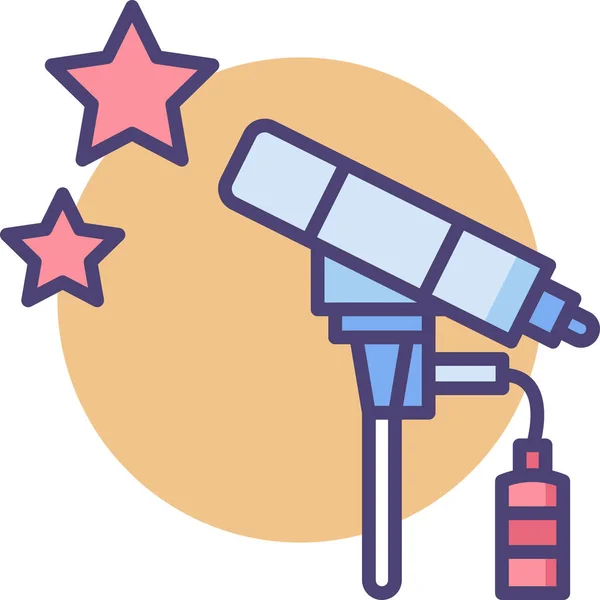Observation Observatory Stargaze Icon Filled Outline Style — Stock Vector