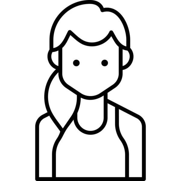 Frau Avatar People Icon — Stockvektor