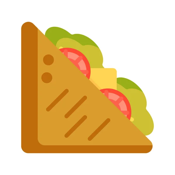 Sandwich Pain Icône Plate Dans Style Plat — Image vectorielle