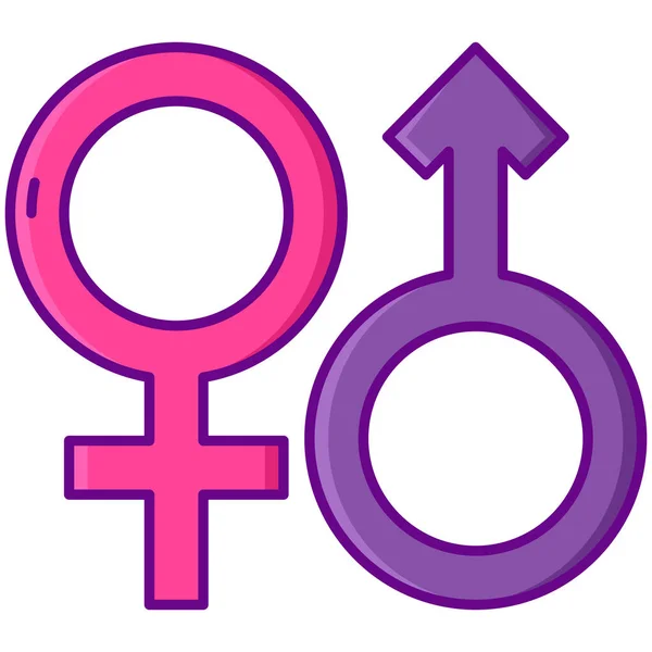 Гендерний Секс Сексуальна Ікона Заповненому Стилі — стоковий вектор