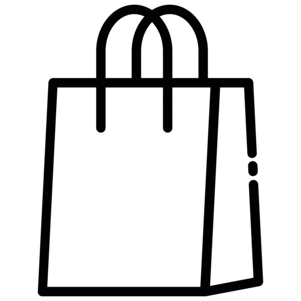 送货袋食品袋图标轮廓样式 — 图库矢量图片