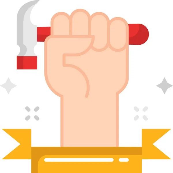 Hammer Hand Mechanic Icon Tools Construction Category — Stock Vector
