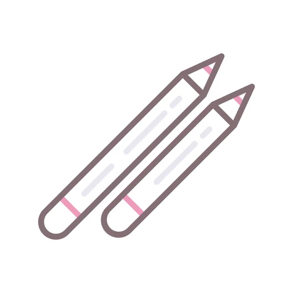 Crayons Crayons Graphite Icône — Image vectorielle