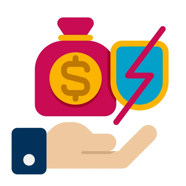 Loan Money Unsecured Icon — Stock Vector
