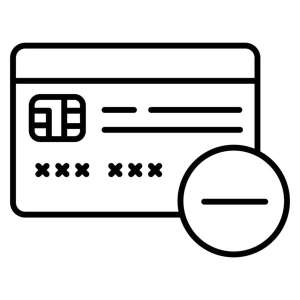 Ecommerce Bancário Remover Ícone Cartão Categoria Shopping Ecommerce — Vetor de Stock