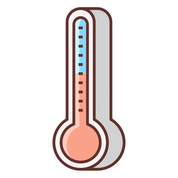 Иконка Термометра Температуры Облака Метеорологической Категории — стоковый вектор