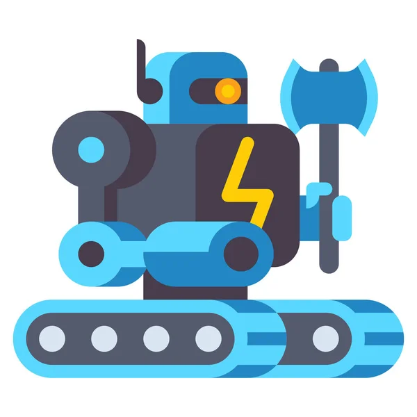 Fighter Machine Robot Icon — Stock Vector