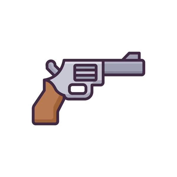 Pistola Revólver Pistola Icono — Archivo Imágenes Vectoriales