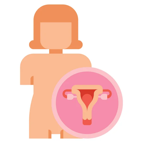 Anatomy Medical Reproductive Icon Hospitals Healthcare Category — Stock Vector