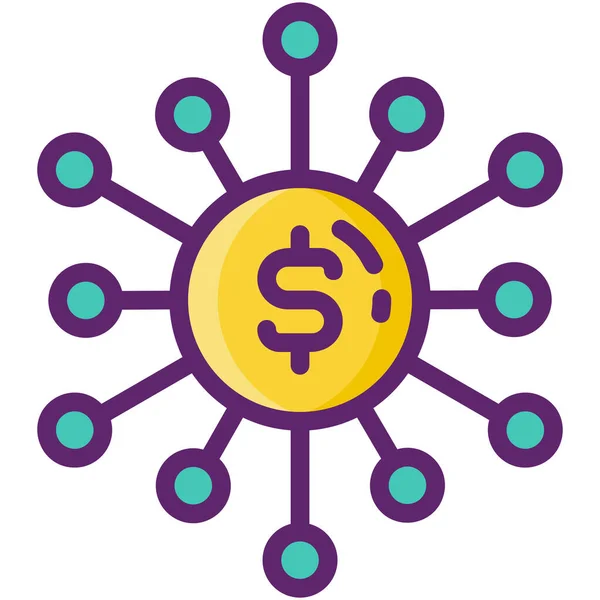Crowdfunding Icona Finanziamento Flessibile — Vettoriale Stock