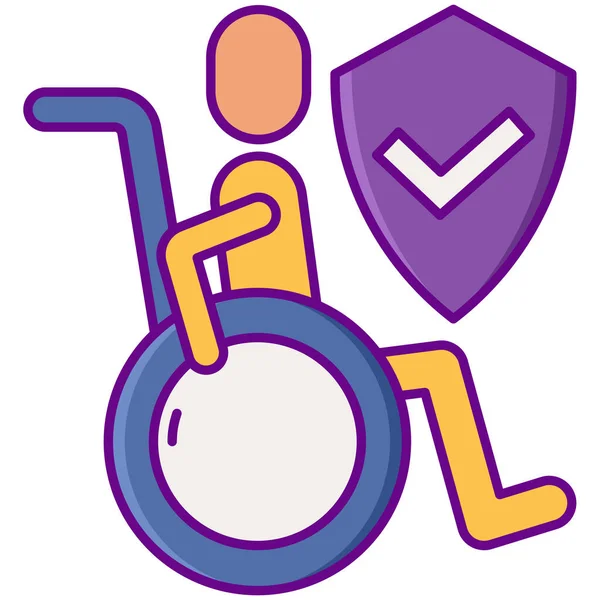Ikona Pojištění Invalidního Financování — Stockový vektor