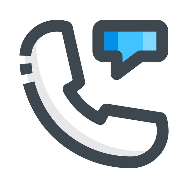 Call Chat Customer Support Icon Filled Outline Style — Stock Vector