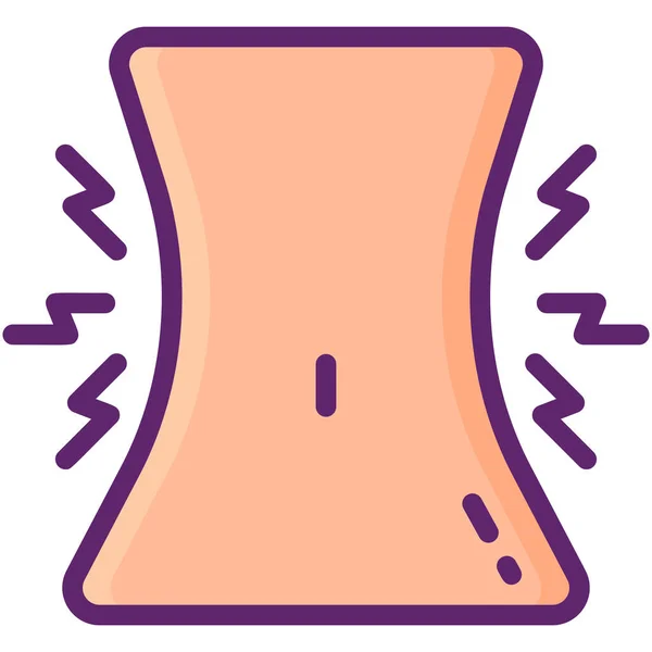 Abdominal Cramps Pain Icon — Stock Vector