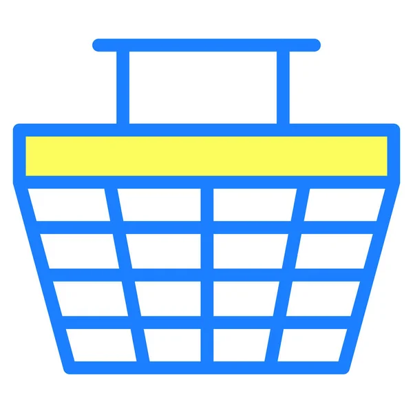 Add Product Ecommerce Empty Basket Icon Filled Outline Style — Stock Vector