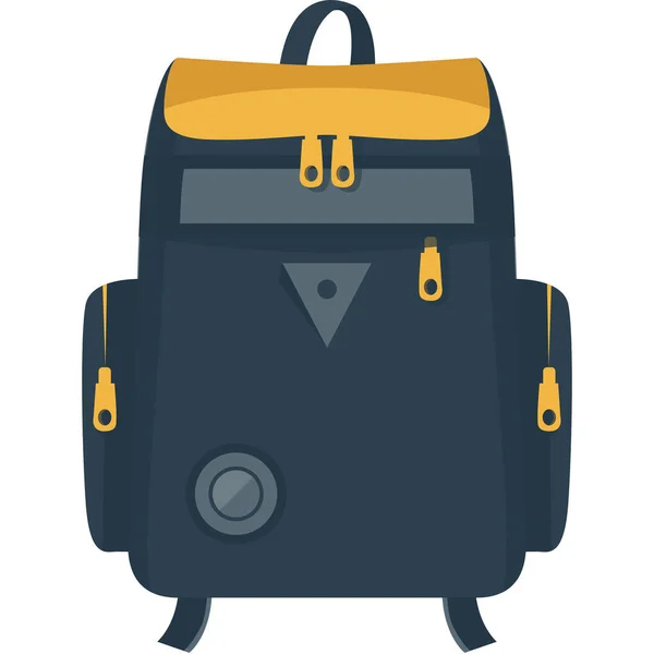 Mochila Bolsa Camping Icono Estilo Plano — Vector de stock