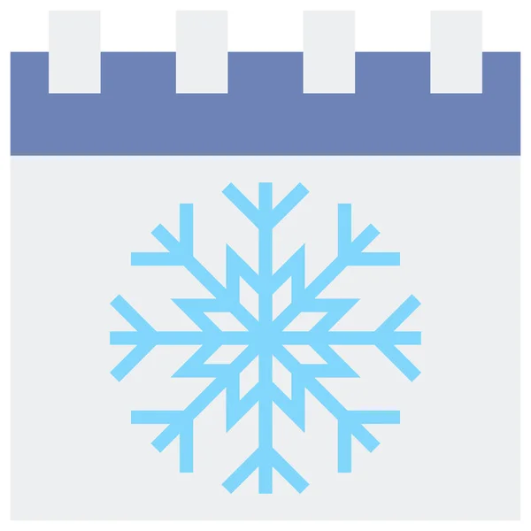Ícone Calendário Férias Inverno Categoria Inverno — Vetor de Stock