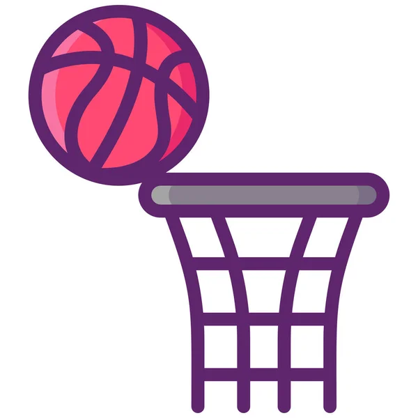 Ikona Obruče Basketbalu — Stockový vektor