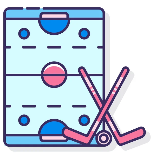 Court Hockey Street Icon — Stock Vector