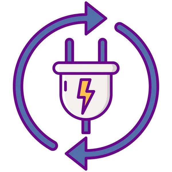 Power Sustainable Energy Icon — Stock Vector