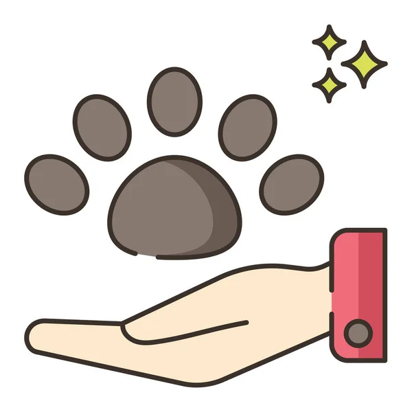 Adoption Animal Hand Icon — Stock Vector