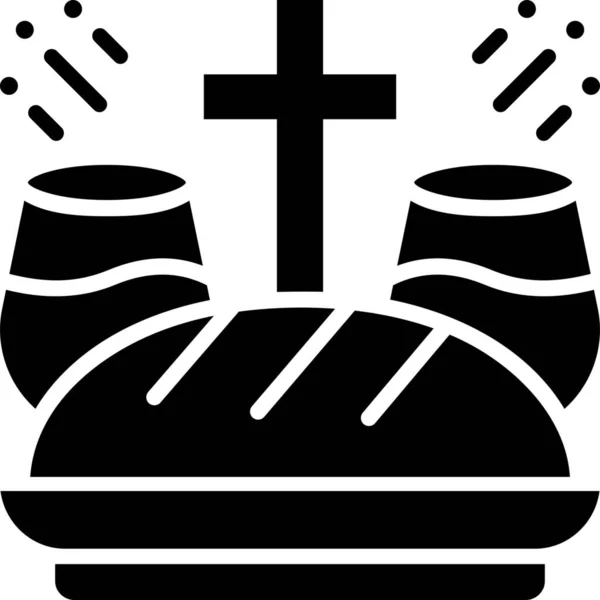 Bread Easter Gospel Icon Easter Category — Stock Vector