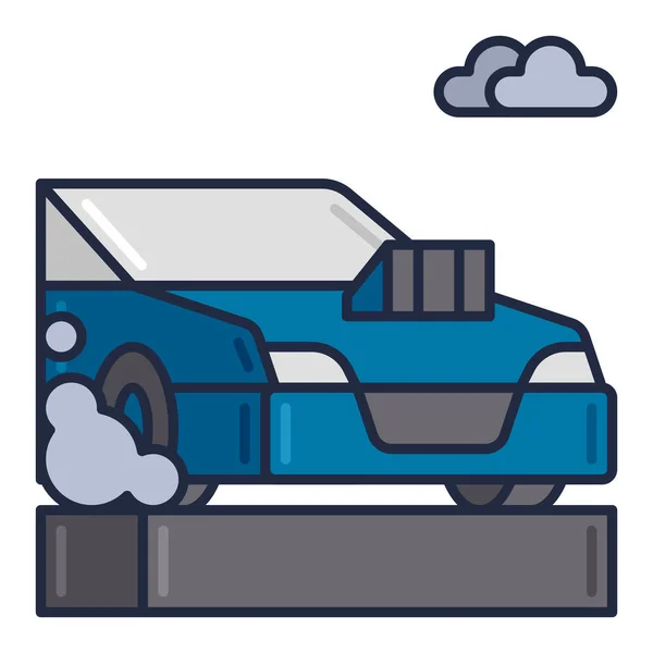 Иконка Гоночный Автомобиль Стиле Заполненного Контура — стоковый вектор
