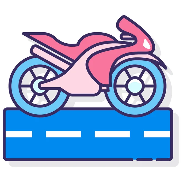Motor Motorcycle Vehicle Icon — Stock Vector