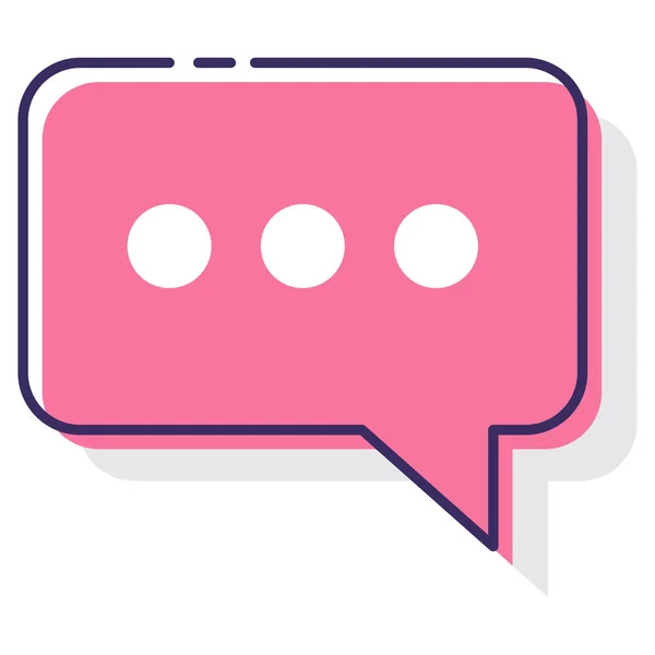 Chat Chat Nachrichten Symbol Ausgefülltem Umriss — Stockvektor