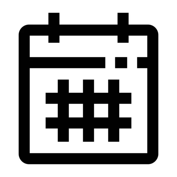 Calendar Date Schedule Icon Outline Style — Stock Vector