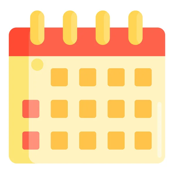 Appuntamento Prenotazione Calendario Icona Stile Piatto — Vettoriale Stock